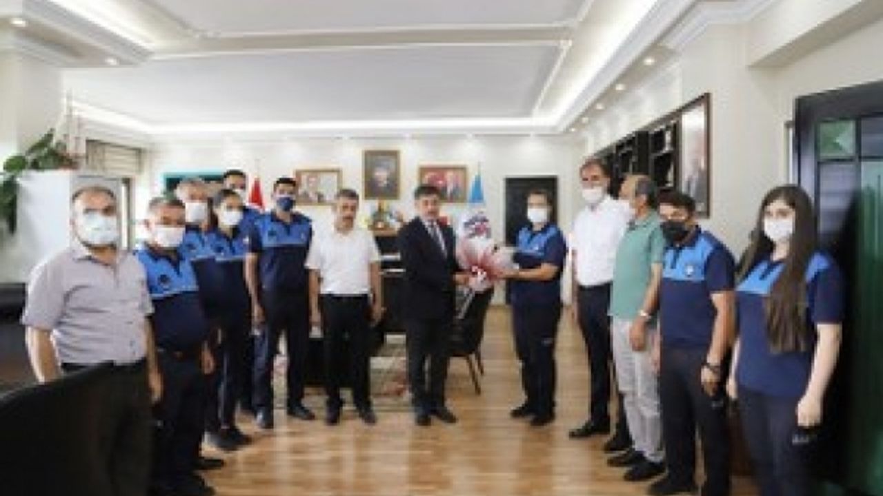 Başkan Aksun’a Zabıta personellerinden ziyaret