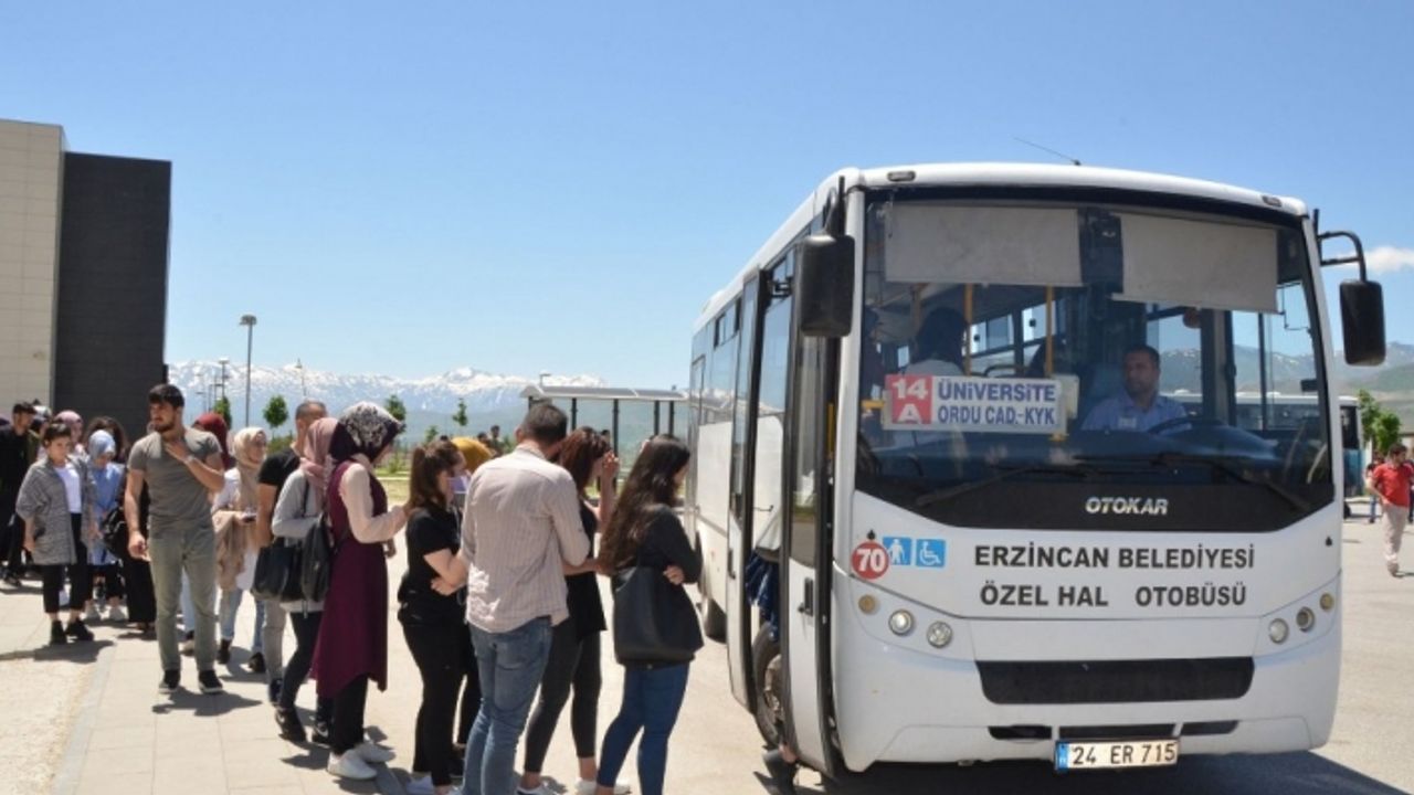 Erzincan’da toplu taşıma ücretlerine zam yapıldı