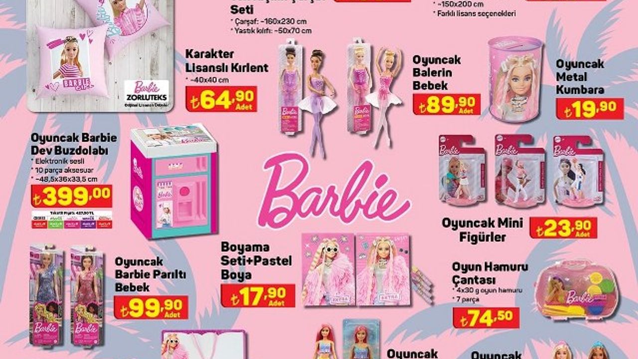 A-101’e 3 Ağustos’ta Barbie Ürünleri, Elektrikli Ev Aletleri ve Çeşitli Mutfak Gereçleri geliyor!