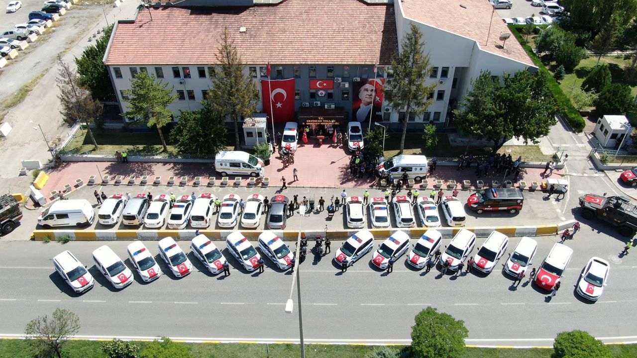 Erzincan Emniyet Müdürlüğü 40 araçla gücüne güç kattı
