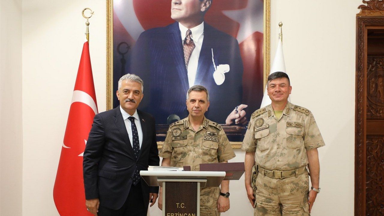 Korgeneral Balıbek, Erzincan Valiliğini ziyaret etti