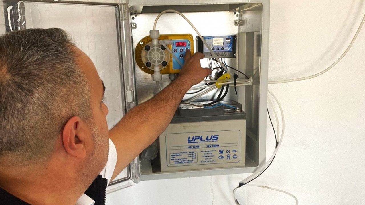 Van'da içme suyu depolarına güneş enerjisiyle çalışan klorlama sistemi kuruldu