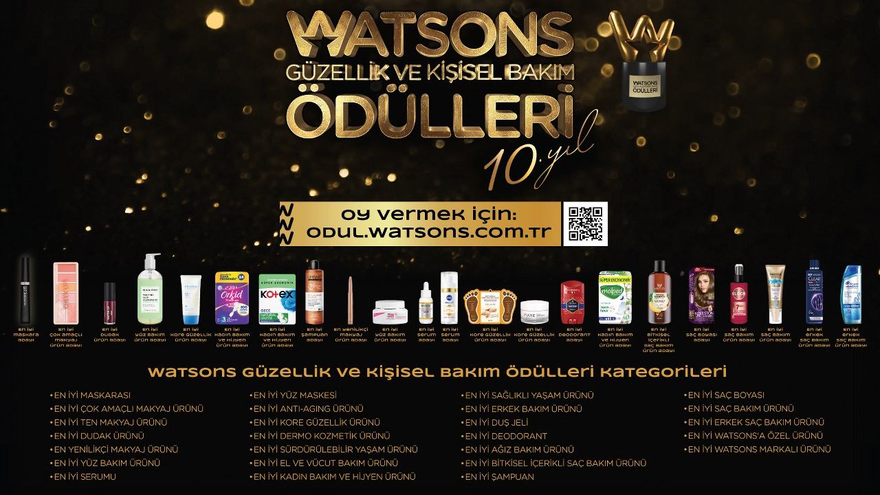 10. Watsons Güzellik ve Kişisel Bakım Ödülleri için Oylamalar Başladı!
