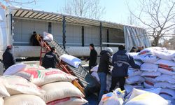 Erzincan İl Tarım'dan depremzedelere yem desteği