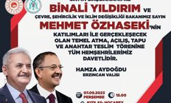 Bakan Özhasaki, Erzincan’a geliyor