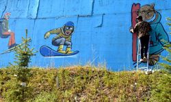 Cıbıltepe Kayak Merkezi grafitilerle renkleniyor