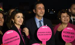 Bursa'da sokak lambaları meme kanseri farkındalığı için pembe yanıyor