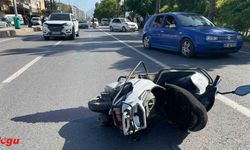 Yaya geçidini kullanan motosiklet sürücüsü ağır yaralandı