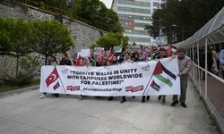 Filistin’e destek yürüyüşü yapıldı