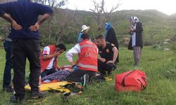 Yaylada yaralanan kadının imdadına  ambulans helikopter yetişti!