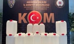 Ardahan'da kargo firmasında 60 litre etil alkol ele geçirildi