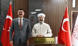 Diyanet İşleri Başkanı Ali Erbaş, Tunceli Valiliğini ziyaret etti