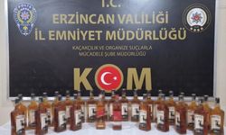 Erzincan’da 28 şişe gümrük kaçağı içki ele geçirildi