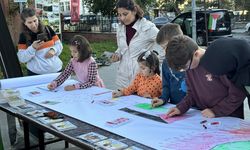 Erzincan'da çocuklar hayallerindeki Filistin'i yazdı ve çizdi