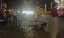 Motosiklet ile Otomobil Çarpıştı: 1 yaralı (VİDEO)