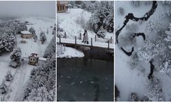 Dumanlı Tabiat Parkı Beyaza Büründü (VİDEO)