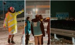 Buzda Mahsur Kalanlara Sıcak Destek (VİDEO)