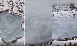 Kemah’ta Ardos Gölü Buz Tuttu: Kış Manzarası Hayran Bıraktı (VİDEO)