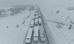 Erzincan-Refahiye Yolunda Kar Engeli: Tırlar Saatlerdir Bekliyor