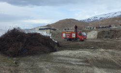 Üzümlü'yü siyaha boyayan yangın (VİDEO)