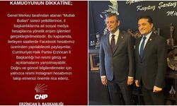 CHP Erzincan İl Başkanlığı’ndan Sosyal Medya Hesaplarıyla İlgili Açıklama