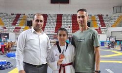 Erzincanlı Minik Tekvandocu Zehra Ecrin Biçer'den Bölge Üçüncülüğü