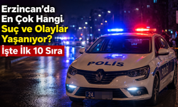 Erzincan’da En Çok Hangi Suç ve Olaylar Yaşanıyor? İşte İlk 10 Sıra!