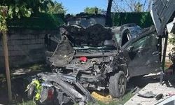 Evin Bahçesine Uçan Araç Güvenlik Kamerasında (VİDEO)