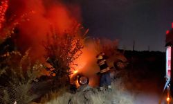Erzincan’da araç alevlere teslim oldu