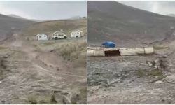 Erzincan Yaylalarında Çadırları Su Bastı, Hayvanlar Telef Olma Tehlikesi Geçirdi (VİDEO)