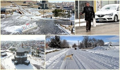 Erzurum, Kars, Ardahan ve Tunceli'de kar manzaraları (VİDEO)