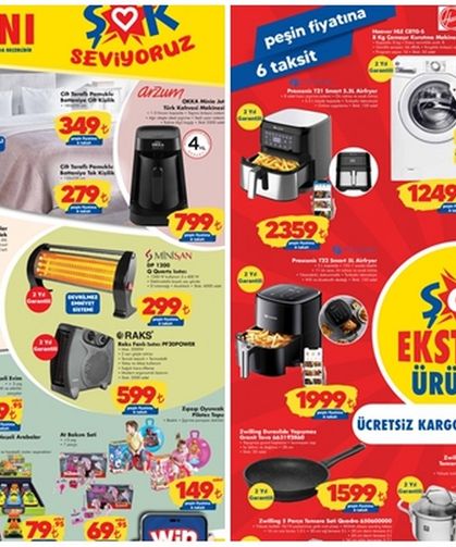ŞOK'a Samsung Dikey Süpürge/Robot Süpürge, Airfryer, Okka Türk Kahvesi Makinesi Geliyor!