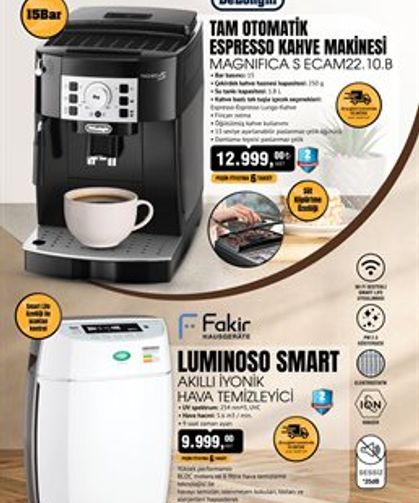 BİM'de Tam Otomatik Espresso Kahve Makinesi satışta!