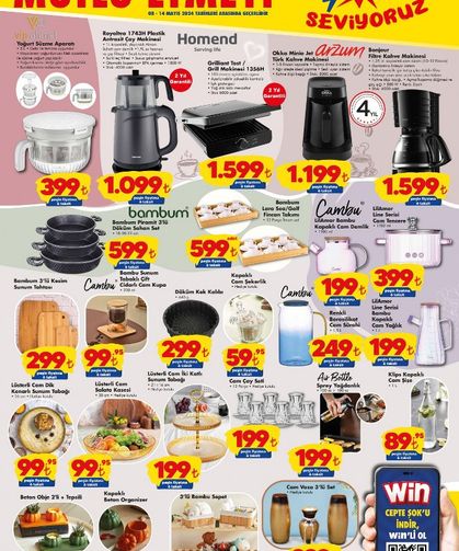 ŞOK'a Dikey Şarjlı Süpürge, Filtre Kahve Makinesi, Türk Kahve Makinesi, Tost/Grill Makinesi, Airfryer çeşitleri geliyor