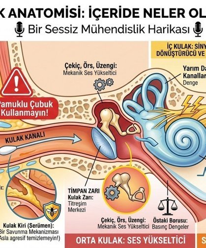 Kulağın derinliklerinde neler oluyor? Bir mühendislik harikası