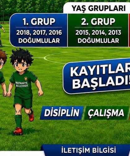 Refahiye'de Yaz Futbol Okulu Kayıtları Başladı