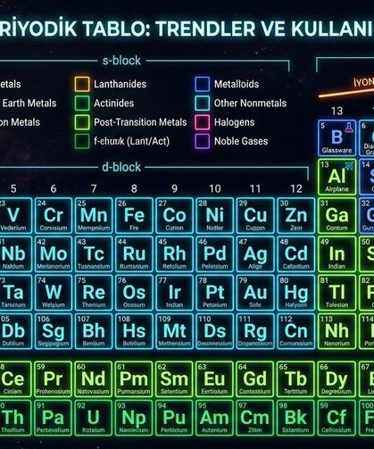Periyodik Tablo Nedir, Nasıl Okunur? İlk 20 Elementin Özellikleri ve Değişim Eğilimleri Rehberi