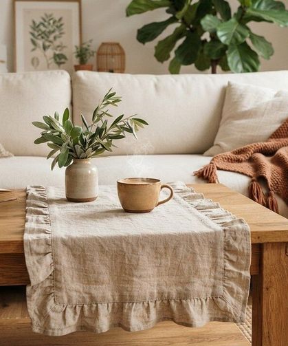 Salonunuzun Havasını Değiştirecek En Trend Keten Koltuk Şalı ve Runner Kombinasyonları