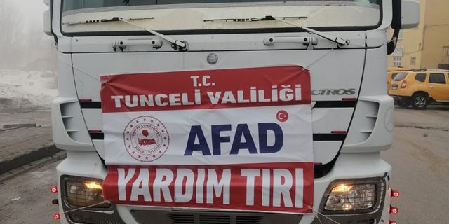 Tunceli'den depremlerden etkilenen Adıyaman'a 3 tır içme suyu gönderildi
