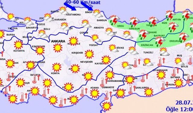 Meteoroloji Karadeniz ve Doğu Anadolu’nun kuzeyini uyardı