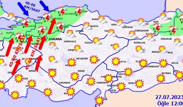 Sıcaklar batıda düşüyor, iç ve doğuda artıyor