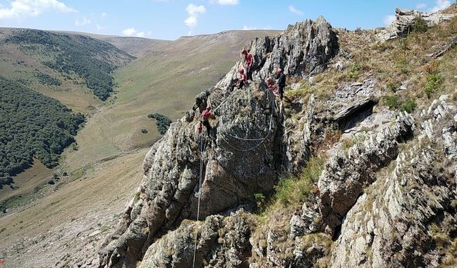 Kayalıklarda mahsur kalan keçilerin imdadına AFAD ve JAK yetişti