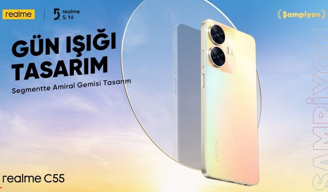 Şampiyon realme c55 sahaya çıkıyor