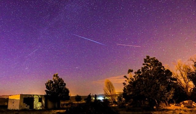 Türkiye’den meteor yağmuru manzaraları