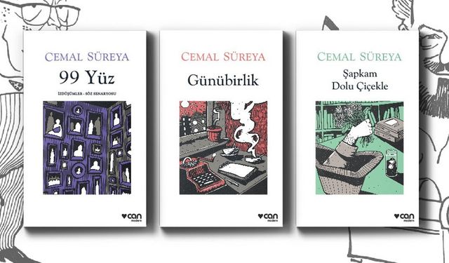 Cemal Süreya Kitapları · 99 Yüz, Günübirlik, Şapkam Dolu Çiçekle