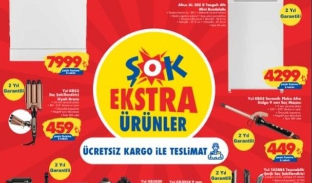 Bosch Klima, Bulaşık Makinesi/Mini Buzdolabı, 3 Raflı Lambader, Mini Abajur, Saç Maşası, Şekillendiricisi ŞOK'ta Satışta