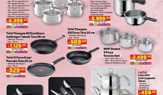 Fissler 4 Parça Tencere Seti/Düdüklü Tencere Seti, Çatal, Kaşık Takımı, Tefal Tava Seti, Çaydanlık Takımı A-101'DE!