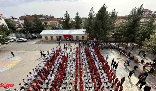 Diyarbakır’da 600 öğrenci Cumhuriyeti koreografi ile kutladı