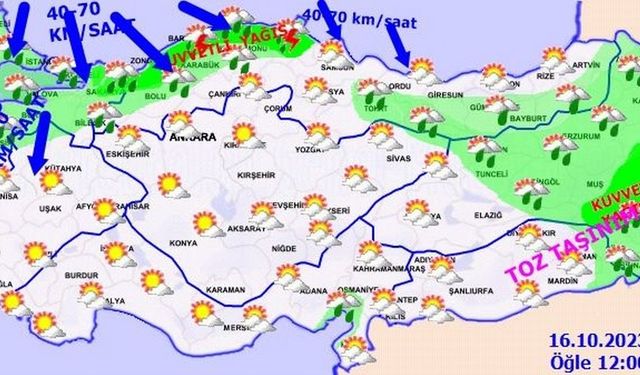 Meteoroloji'den bu bölgeler için sağanak yağmur ve fırtına uyarısı