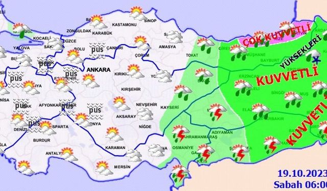 Meteoroloji doğu illeri için uyarı verdi